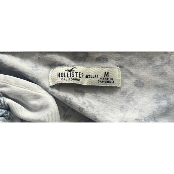 Hollister Women's Light Blue Boho Patchwork Floral Sundress Empire Waist Medium - Picture 6 of 7